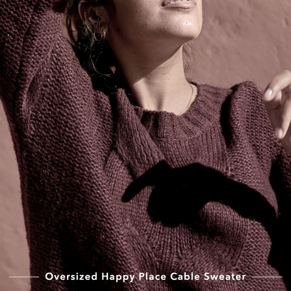 Aerie 🐑 Wool Blend Oversized Happy Place Cable - Picture 7 of 8